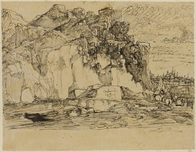 Caucasian Landscape by Rodolphe Bresdin