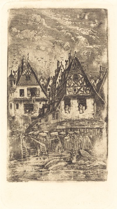 Village Entrance by Rodolphe Bresdin