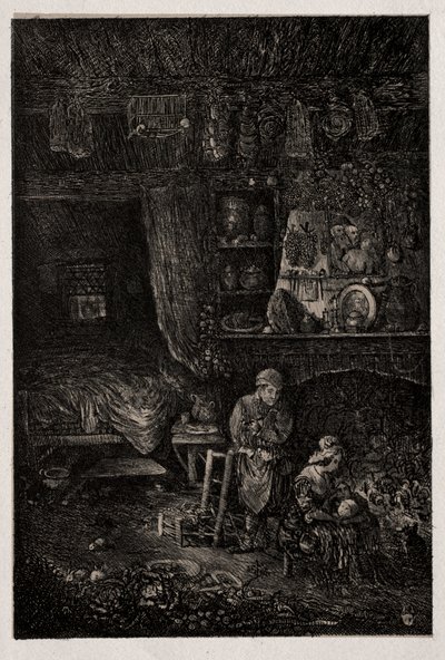 Flemish Interior, 1856 by Rodolphe Bresdin