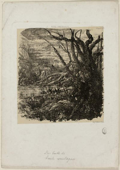 Lake in the Mountains, from Revue Fantaisiste by Rodolphe Bresdin