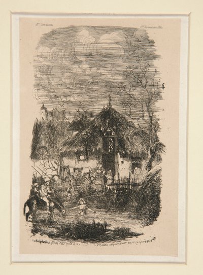 Farm Pavilion from La Revue Fantaisiste by Rodolphe Bresdin