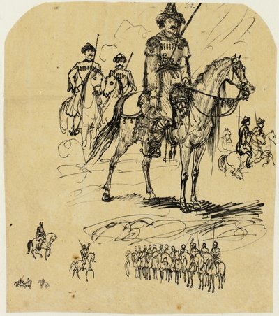 Russian Cavalry by Rodolphe Bresdin