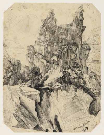 The Crevasse, 1860 by Rodolphe Bresdin