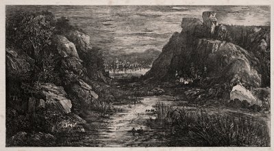 The Distant City, 1868 by Rodolphe Bresdin