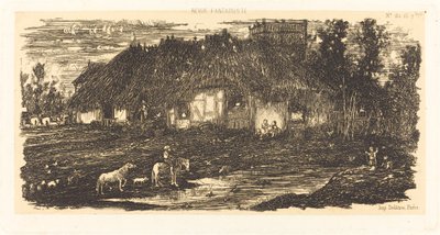 The Farmyard by Rodolphe Bresdin