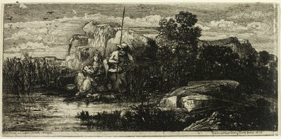 The Holy Family with Pole by Rodolphe Bresdin