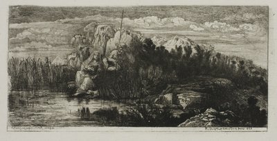 The Holy Family with Pole by Rodolphe Bresdin