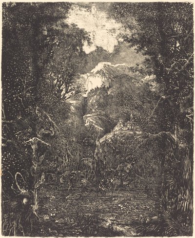 The Towns Behind the Marsh by Rodolphe Bresdin