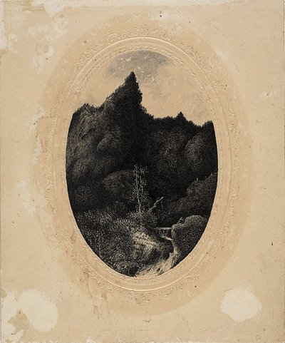 The Traveler in the Mountains by Rodolphe Bresdin