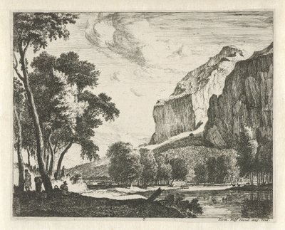 River Landscape with Rocks by Roelant Roghman