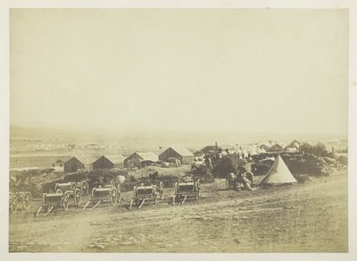 Artillery Wagons, Balaklava in the Distance by Roger Fenton