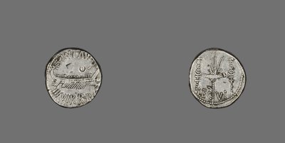 Denarius depicting a Galley by Roman