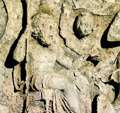 Frieze depicting King Priam and Hecuba (detail) by Roman