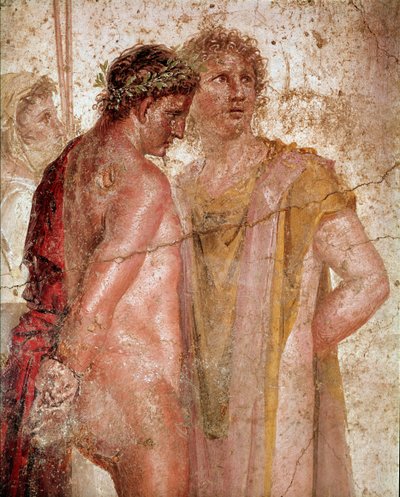 Pylades and Orestes (Fresco) by Roman