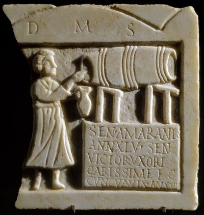Relief depicting a Tavern Scene by Roman
