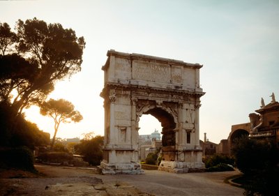 The Arch of Titus, built in 81 by Roman