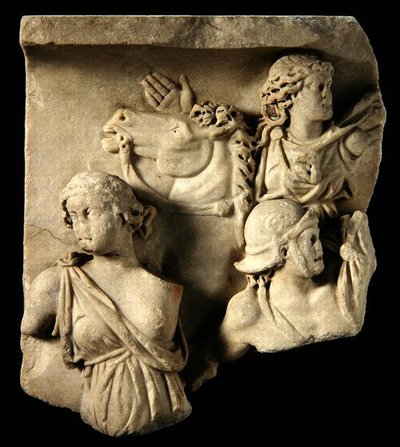A Fragment of High Relief Sculpture by Roman Roman