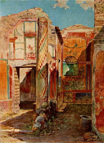 Interior of a Pompeii house by Roman Roman