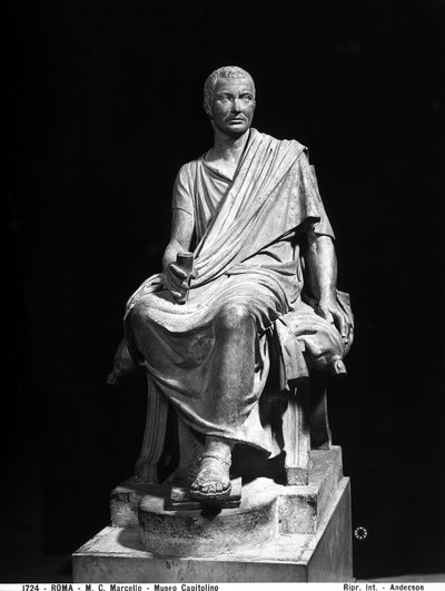Statue of Marcus Claudius Marcellus (c.268-208BC) by Roman Roman