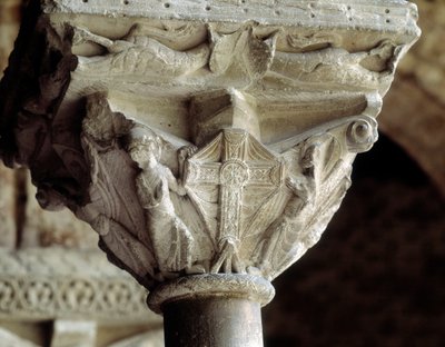 Capital Representing the Glorious Cross (sculpture) by Romanesque