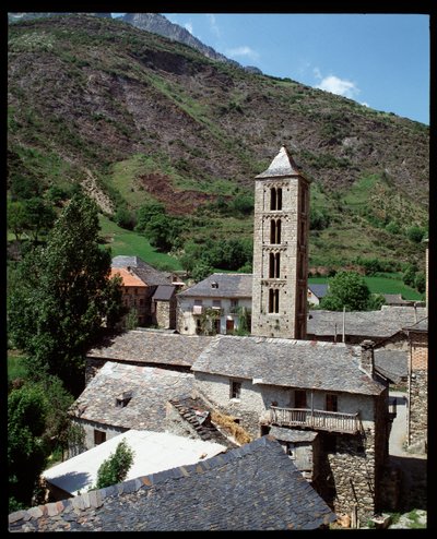 View of the church with belltower by Romanesque