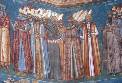 Turks, (detail) from The Last Judgement, 1547-50 by Romanian School