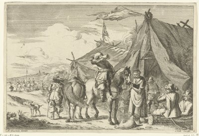 Riders Resting by Tents by Romeyn de Hooghe (rejected attribution)