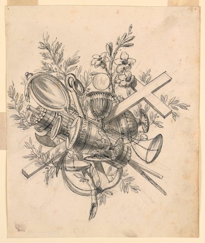 Trophy with Symbols of the Virtues by Romolo Achille Liverani