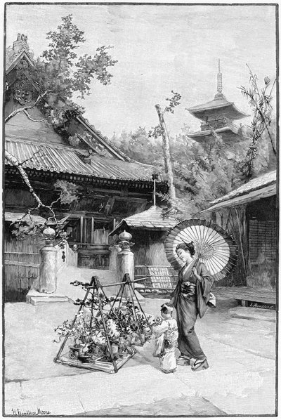 In a Garden of Tokyo by Rousseau