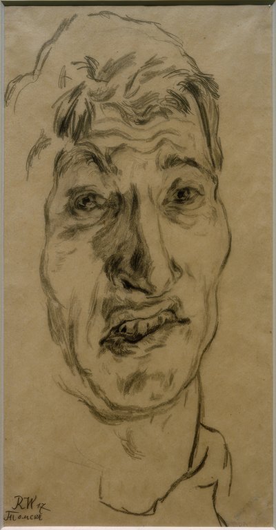 Self-Portrait as a Prisoner (in Russia) by Rudolf Wacker