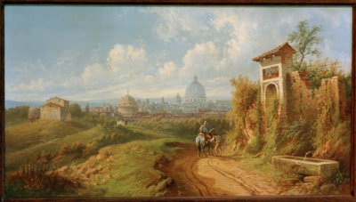 View of Rome by Rudolf von Alt