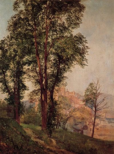 View from Mönchsberg to Salzburg by Rudolf von Alt