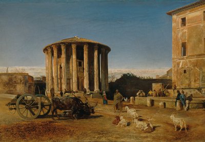 The Temple of Vesta in Rome by Rudolf von Alt