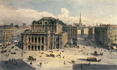 Vienna State Opera House, c.1869 by Rudolf von Alt
