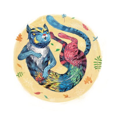 Autumn Cat, 2015 by Runa Anastasiya Rudaya