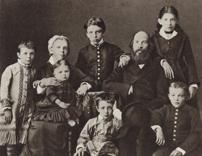 Lenin among his family, Simbirsk, 1879 by Russian Photographer