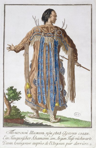 A Tungusian Shaman by Russian School