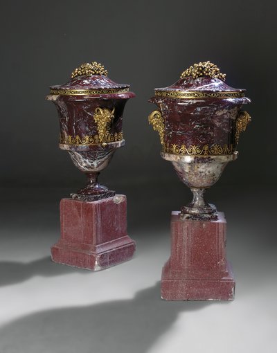 A Pair of Vases by Russian School