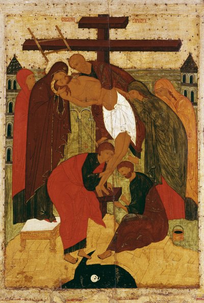 Descent from the Cross by Russian School