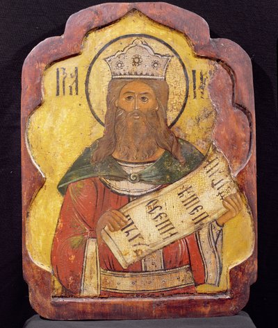 King David, Icon, Ukrainian by Russian School