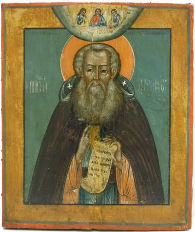 Saint Alexander Svirsky, 17th century by Russian icon.