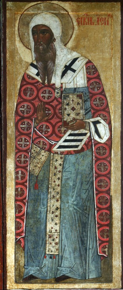 Saint Isaiah of Rostov by Russian icon.