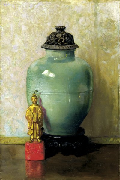 Green Chinese Jar by Ruth Burgess Payne