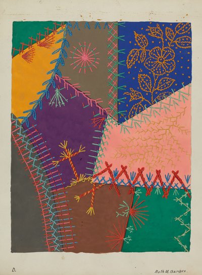 Crazy Quilt (detail) by Ruth M Barnes