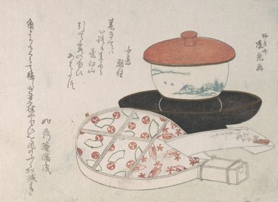 Teacup and Tea Heater by Ryugetsusai Shinko