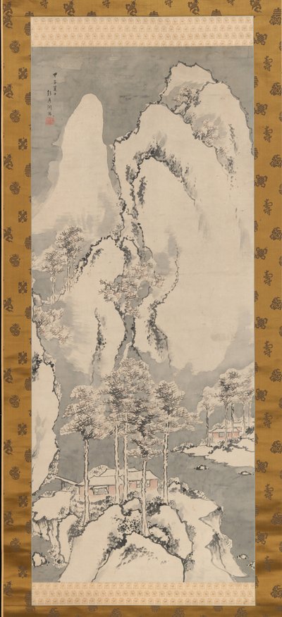 Snowy Landscape by Sakaki Hyakusen