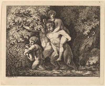 Satyr Carrying a Nymph by Salomon Gessner