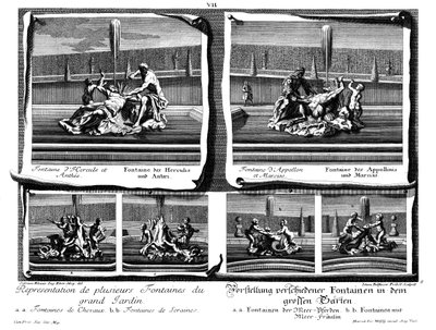 Six Different Fountains of the Great Garden by Salomon Kleiner