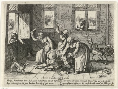 Man Beaten by Three Women by Salomon Savery