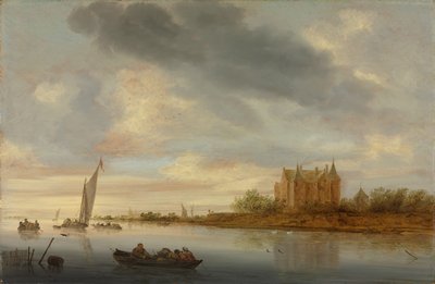 Castle on a River by Salomon van Ruysdael